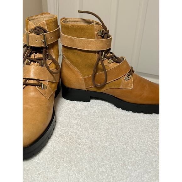 NWOT Free People Showdown Lace Up Leather Boots - Picture 8 of 15